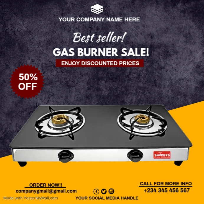 gas burner sale Template PosterMyWall