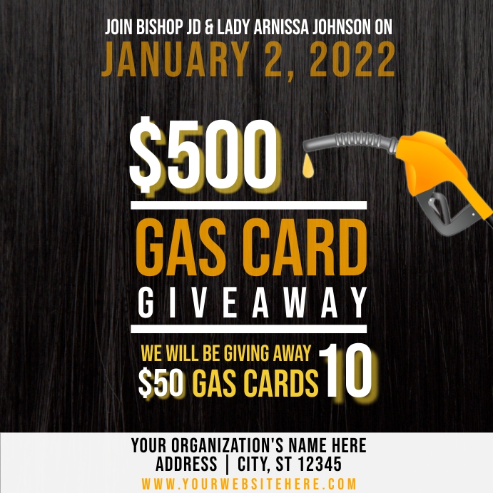 Gas Card Giveaway Template | PosterMyWall