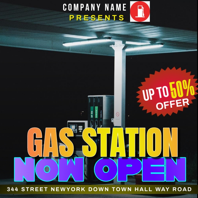 Copy of Gas station posters | PosterMyWall