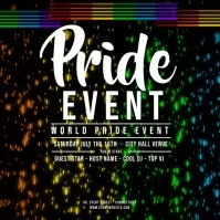 GAY PRIDE EVENT Dropping Flags สี่เหลี่ยมจัตุรัส (1:1) template