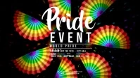 GAY PRIDE EVENT Rainbow Flying Fans Facebook Cover Video (16:9) template