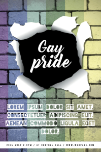 customizable design templates for gay pride flyer postermywall pride flyer