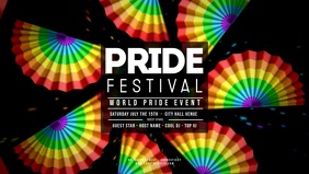 GAY PRIDE Rainbow Fans Facebook Cover Video (16:9) template