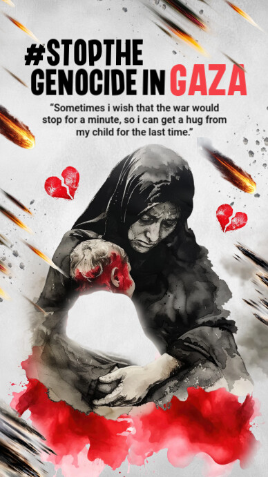 Gaza Stop Genocide Story Template | PosterMyWall