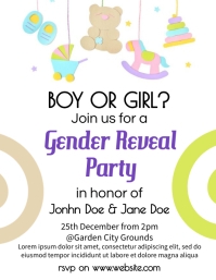Gender Reveal Template | PosterMyWall