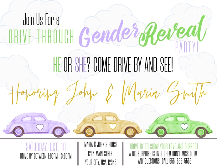 Gender Reveal Template | PosterMyWall