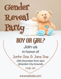 Gender Reveal Template | PosterMyWall