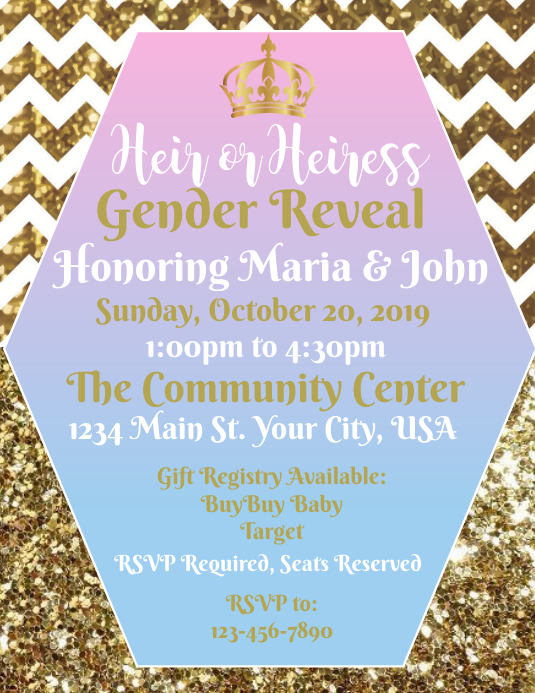 Gender Reveal Template PosterMyWall