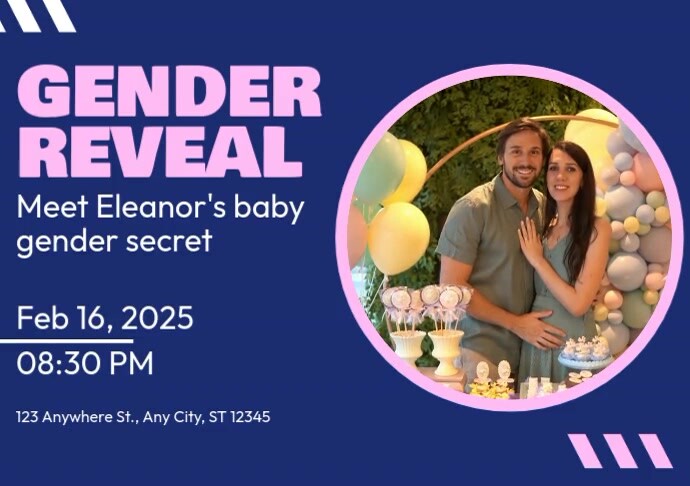 Gender Reveal A4 template