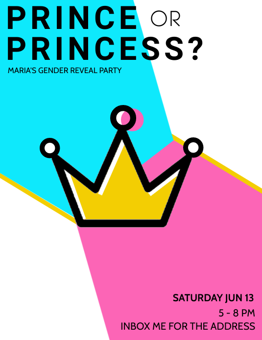 GENDER REVEAL Template PosterMyWall