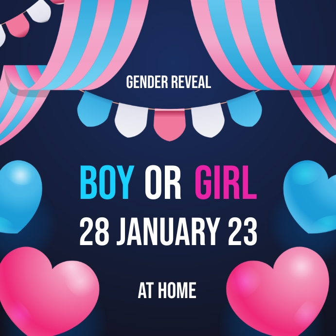 Gender Reveal flyers Template PosterMyWall