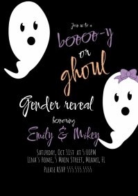 Gender Reveal Halloween Invitation Template | PosterMyWall