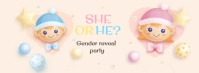 Gender Reveal Invitation Card Couverture Facebook template