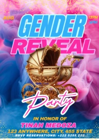 Gender Reveal Party A3 template