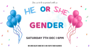 Gender Reveal Party delt Facebook-billede template