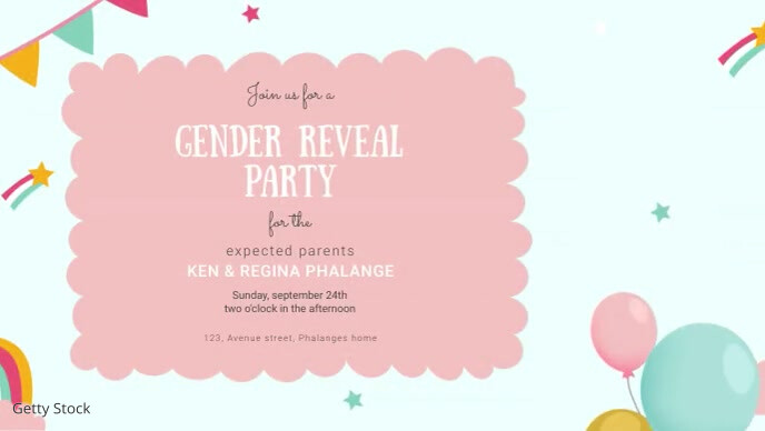 Geschlecht Offenbaren Party Einladung Vorlage Vorlage Postermywall