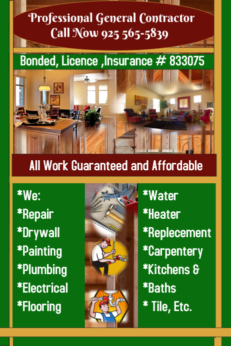 General contractor template | PosterMyWall