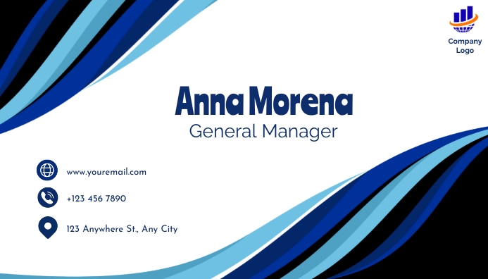 General Manager Business Card Template | PosterMyWall