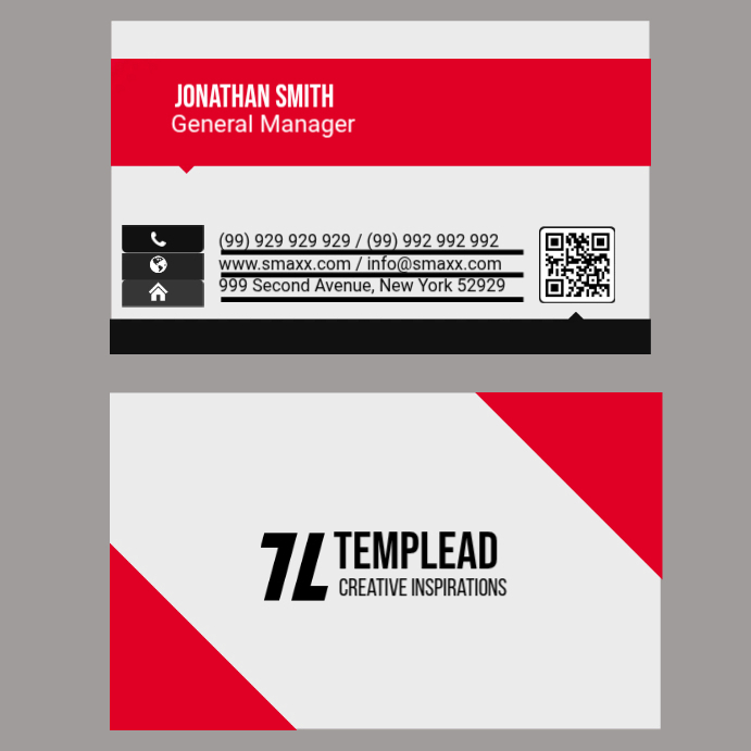 General Manager Business Card Template | PosterMyWall