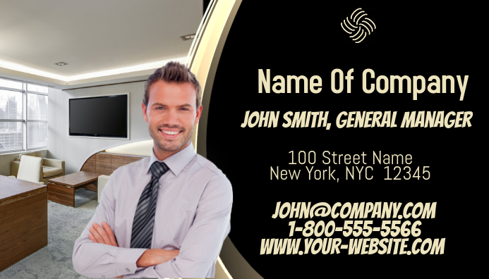 General Manager Note Card General Manager Business Card Template | PosterMyWall