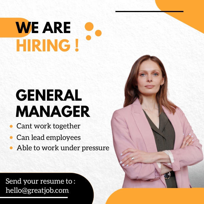 General Manager Template | PosterMyWall