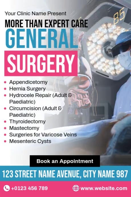 Plantilla de General Surgery Ads | PosterMyWall