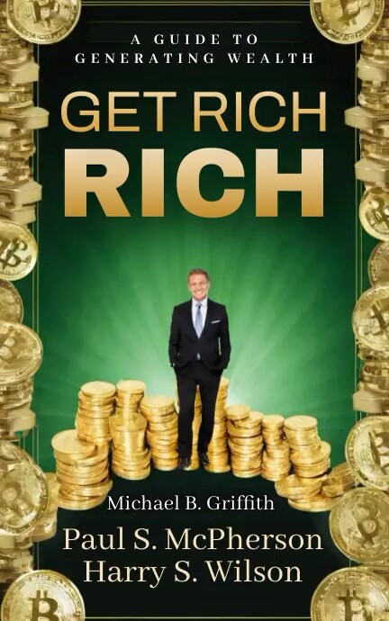 generate wealth, get rich money guide bitcoin Kindle Omslag template