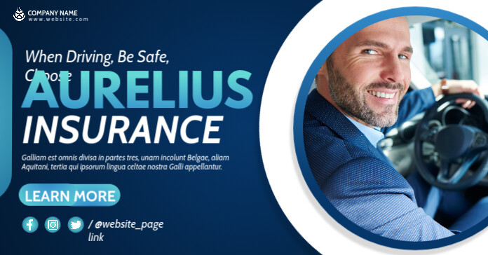 generic car insurance advertising dark and li Template | PosterMyWall