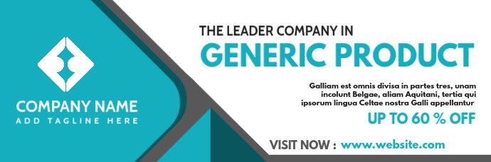 generic email header light and dark blue and Template | PosterMyWall