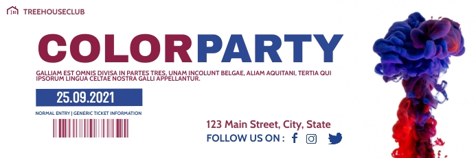 generic ticket template | PosterMyWall