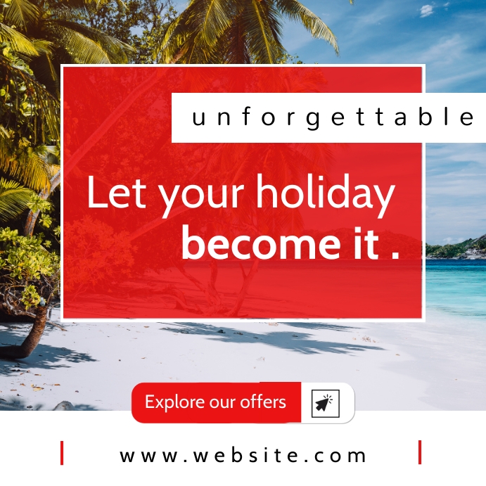 generic travel agency advertisement online Template | PosterMyWall