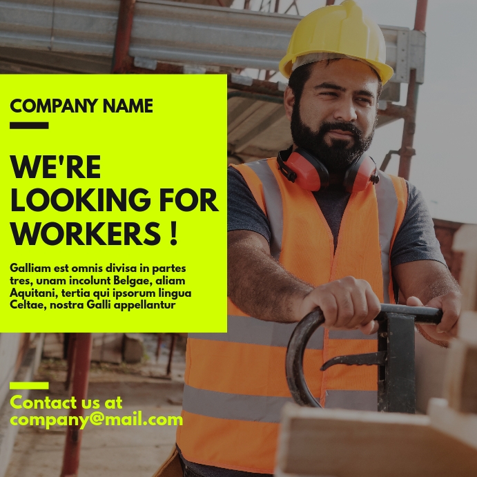 Laborers Wanted Constructon Laborer Help Wanted Flyer