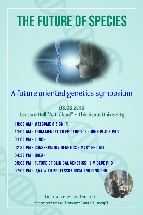 Genetics science poster template