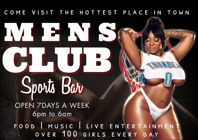 gentlemen's club Postcard template