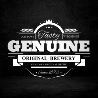 Genuine Brewery Badge Logo template