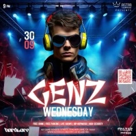 GenZ Gen Z Club Party Event Ad Design Template Persegi (1:1)