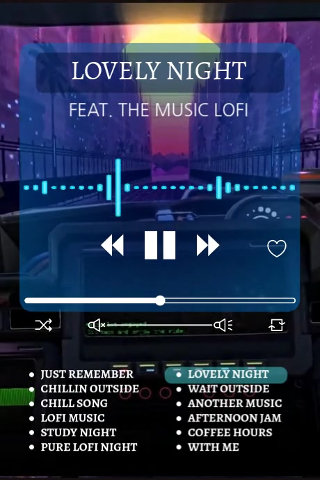 Geometric Aesthetic Playlist Poster template