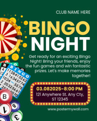 Geometric Bingo Night Event Invitation Instagram Portrait template