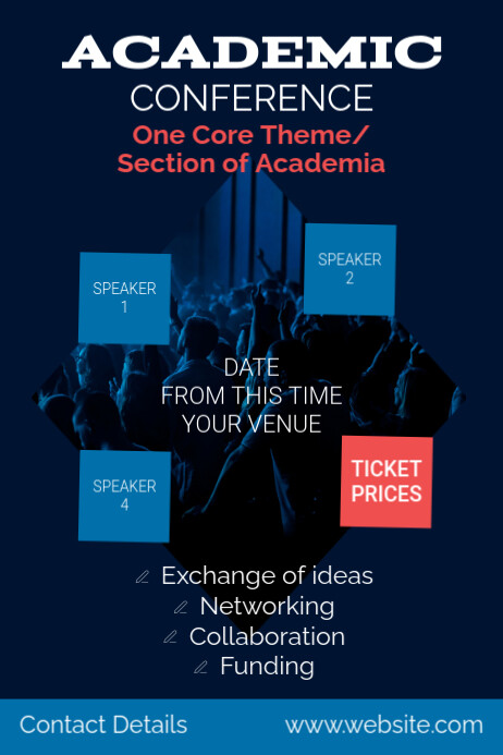 Conference Poster Transcripts Coding Plantilla de Geometric Blue Academic Conference Poster | PosterMyWall