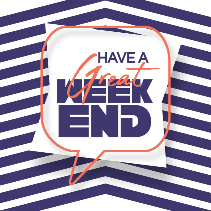 Modèle Geometric Blue Weekend Instagram Post | PosterMyWall