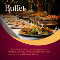 Black Buffet Promotion Publicación de Instagram Template