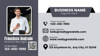 White Geometric Business Card Template Design Business Card