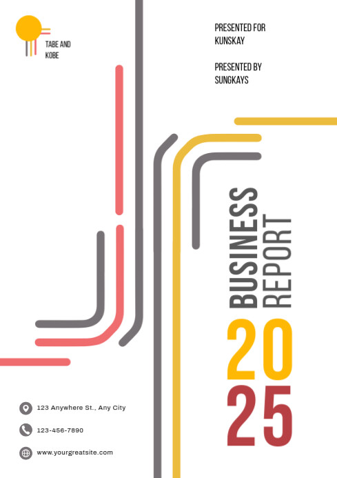 Geometric Business Report A4 template
