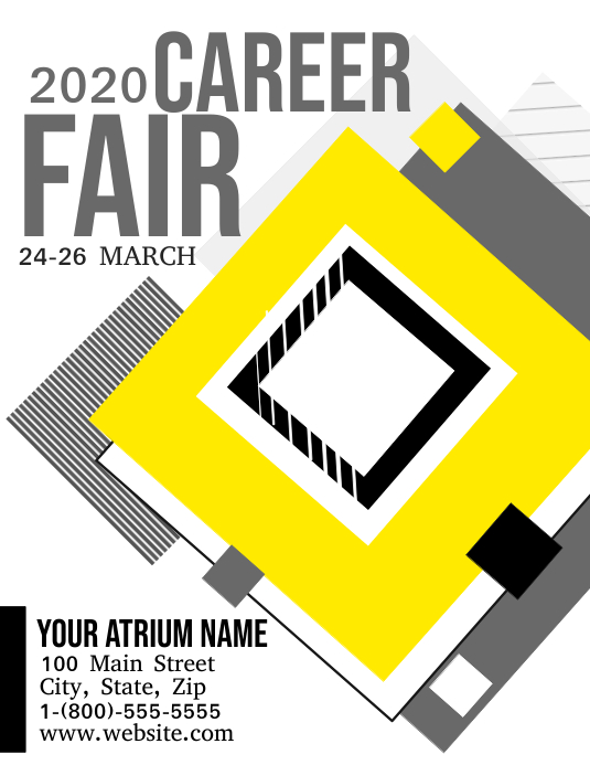Geometric Career Fair Template | PosterMyWall