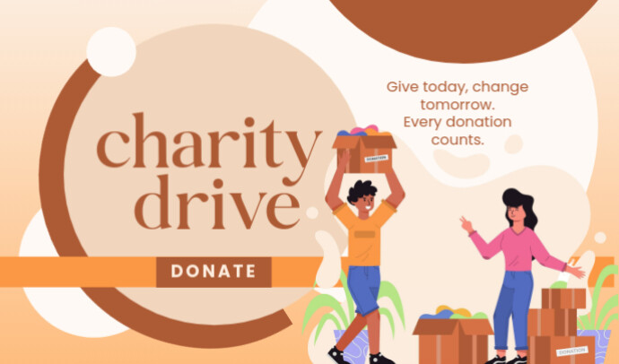 Sample Tag Drive Geometric Charity Drive Tag Template | PosterMyWall