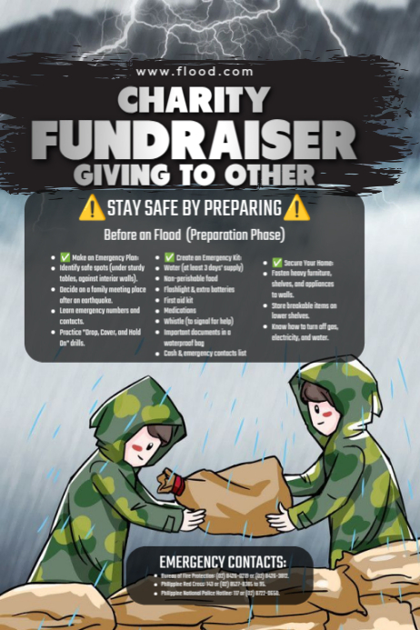 Geometric Charity Fundraiser Poster Template | PosterMyWall