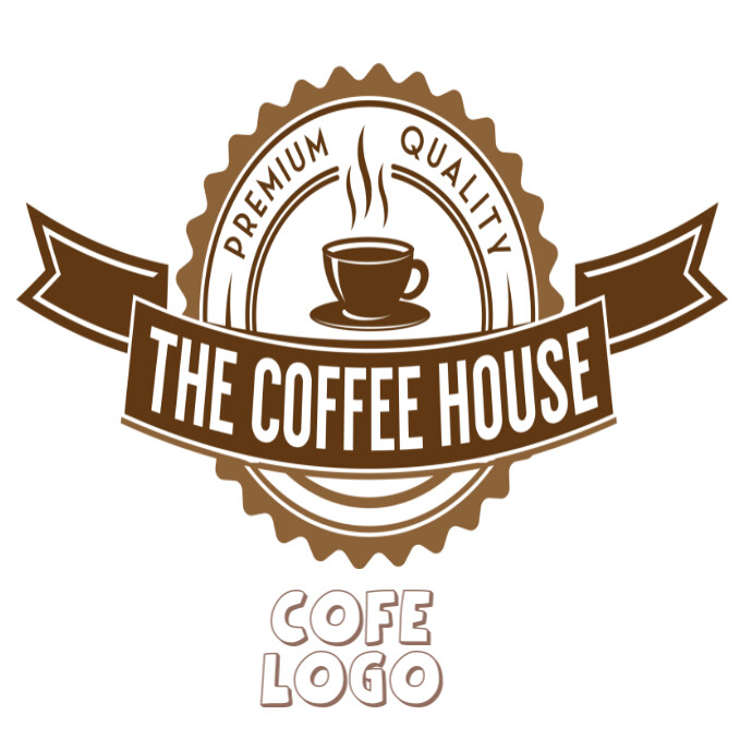 Geometric Cofe Logo Logótipo template