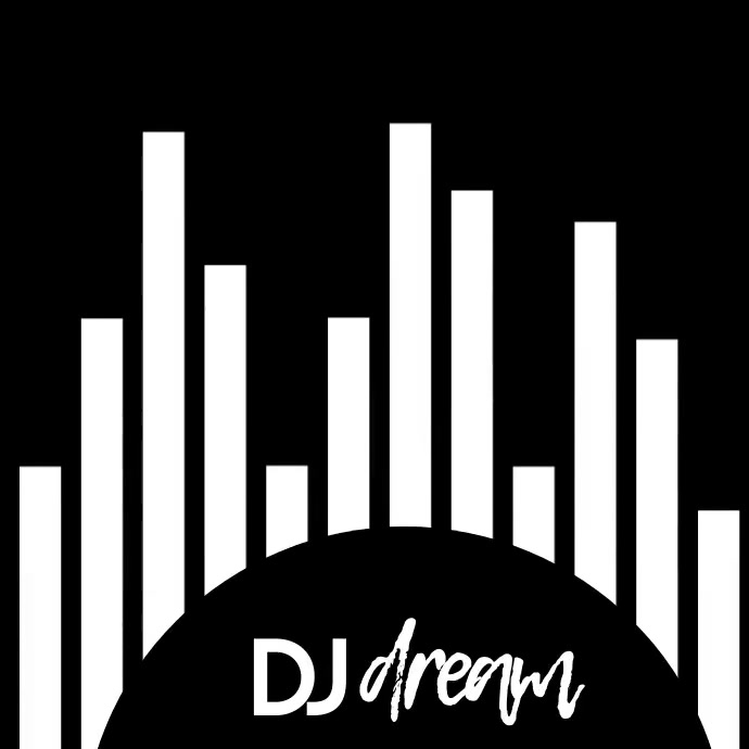 Geometric DJ Music Producer Script Logo Template | PosterMyWall