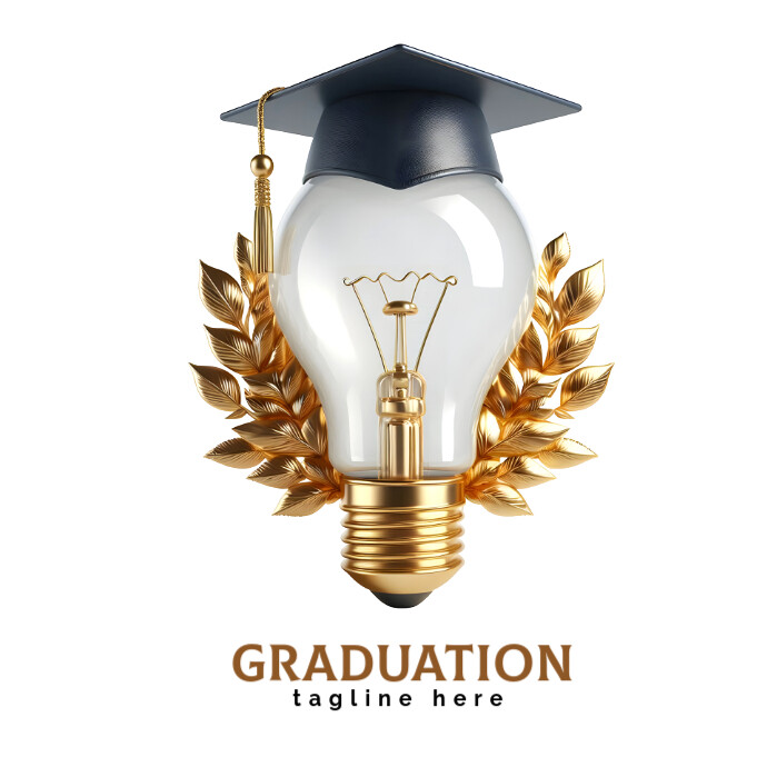 Geometric Graduation Logo Template | PosterMyWall