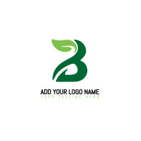 Geometric/green/b/initial/garden/organic/flowers/brand/business/icon/symbol/unique/typography/leaf L Logo template